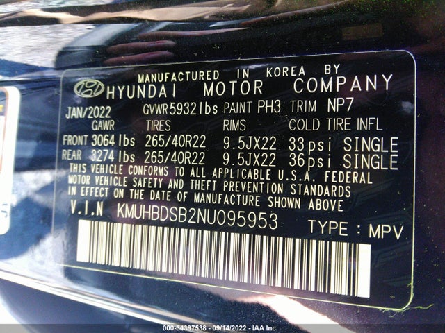 2022 Genesis GV80, VIN: KMUHBDSB2NU095953