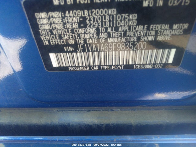 Subaru WRX 2015 JF1VA1A69F9835200 Image 11
