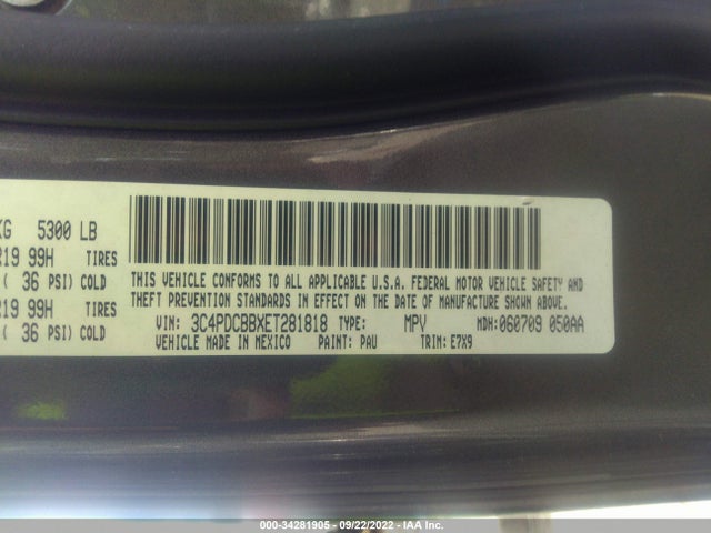 Dodge Journey Sxt 2014 3C4PDCBBXET281818 Image 9