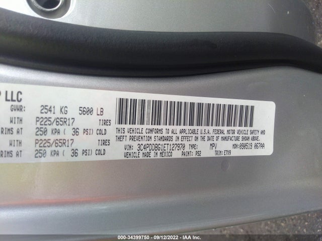 Dodge Journey Sxt 2014 3C4PDDBG1ET127970 Image 9