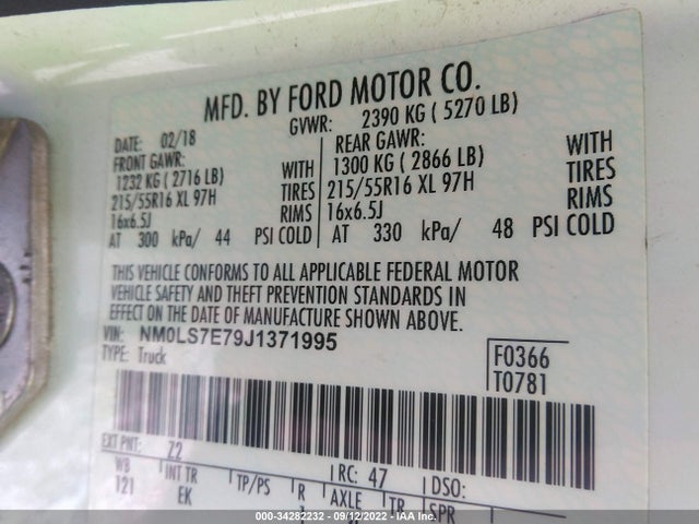 2018 Ford Transit Connect, VIN: NM0LS7E79J1371995