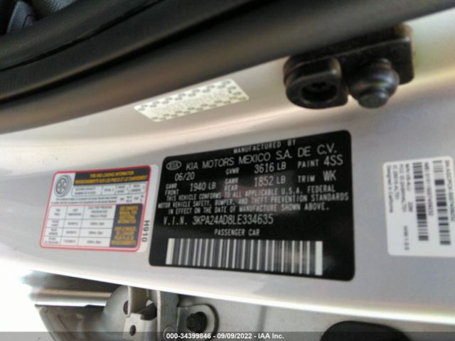 3KPA24AD8LE334635 KIA RIO LX