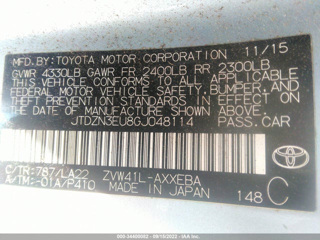 Toyota Prius V Four 2016 JTDZN3EU8GJ048114 Image 9