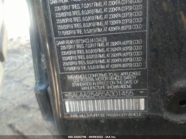 SALAA25465A301455 Land Rover LR3
