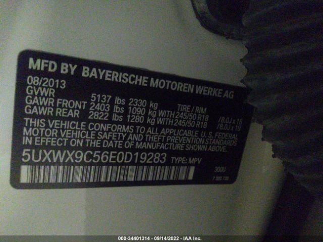 5UXWX9C56E0D19283 BMW X3 Xdrive28i