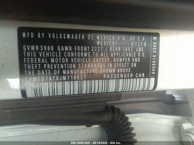 2018 Volkswagen Beetle, VIN: 3VWFD7AT8JM716527