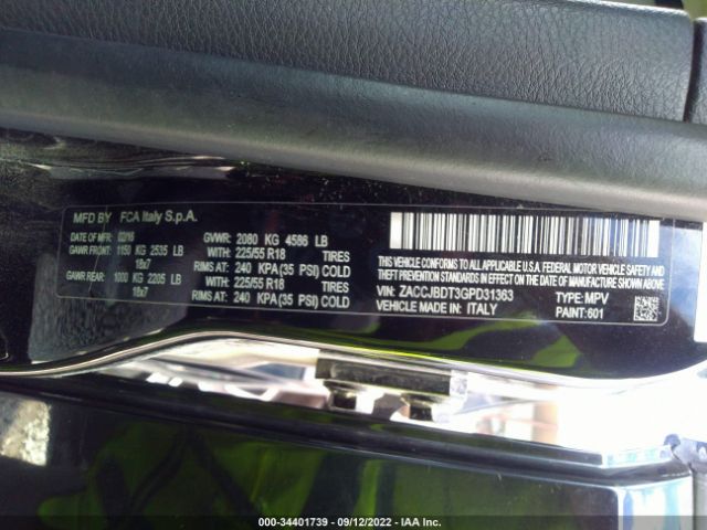 ZACCJBDT3GPD31363 Jeep Renegade Limited