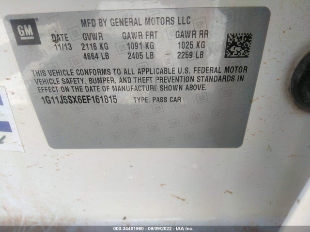 Chevrolet MALIBU LTZ 2014 1G11J5SX6EF161815 Image 14