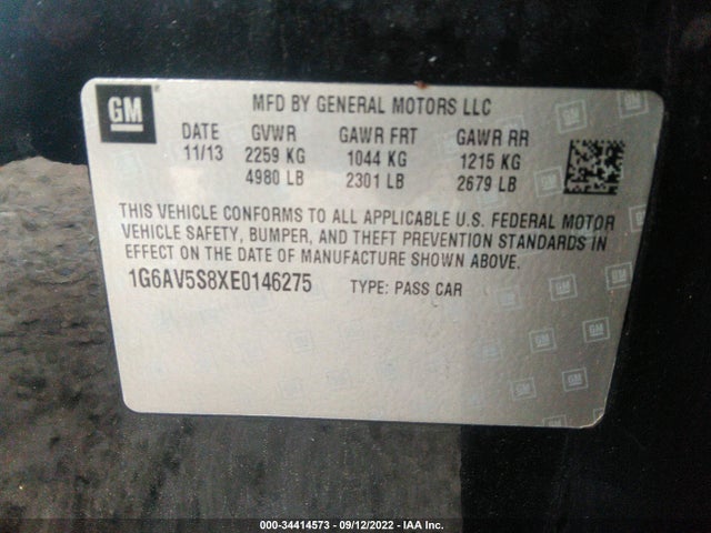 1G6AV5S8XE0146275 Cadillac Cts Sedan Vsport Premium Rwd