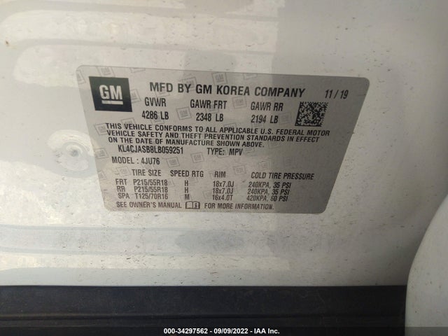 Buick Encore Fwd Preferred 2020 KL4CJASB8LB059251 Image 9