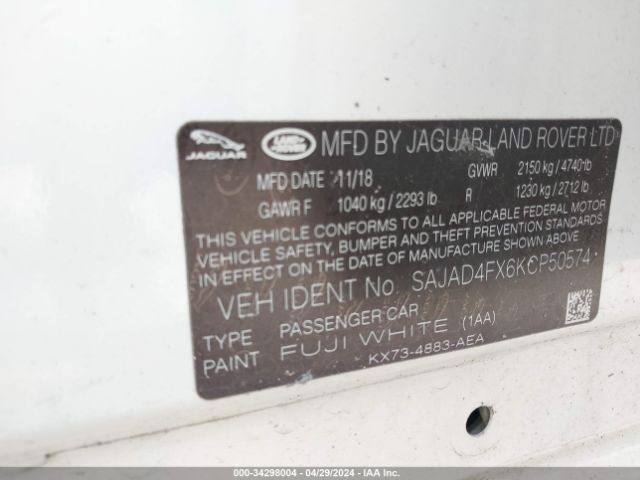 SAJAD4FX6KCP50574 Jaguar Xe 25t Premium