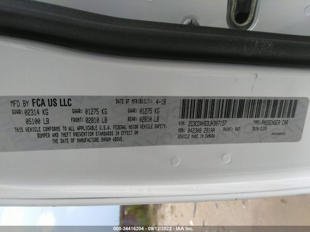 Dodge Charger Sxt Plus 2018 2C3CDXHG3JH307157 Image 9
