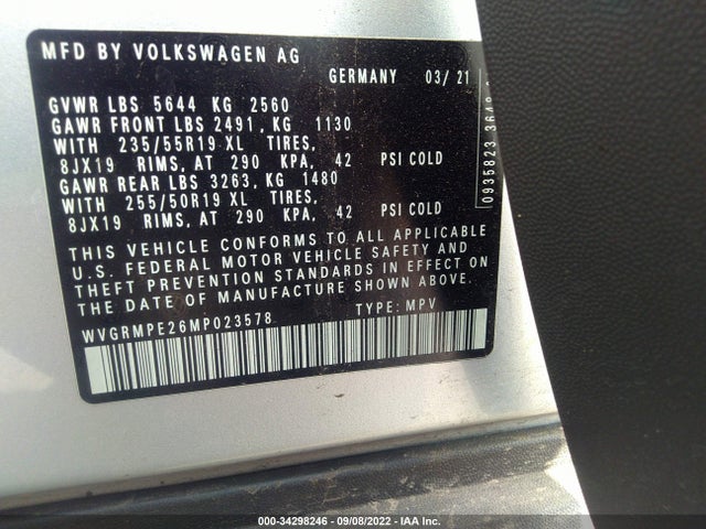 WVGRMPE26MP023578 Volkswagen ID.4 PRO