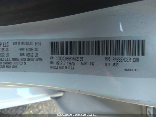 1C3CCCAB5FN572199 Chrysler 200 Limited