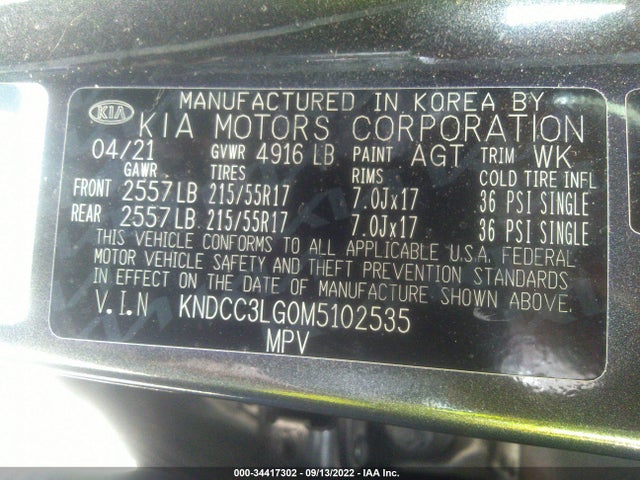 2021 Kia Niro, VIN: KNDCC3LG0M5102535