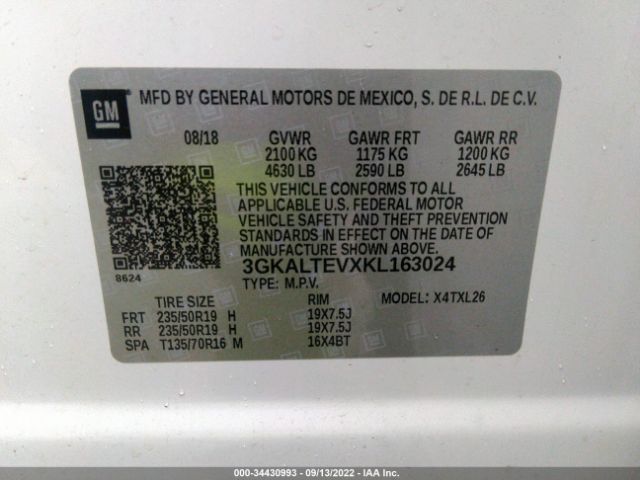 3GKALTEVXKL163024 GMC Terrain Sle