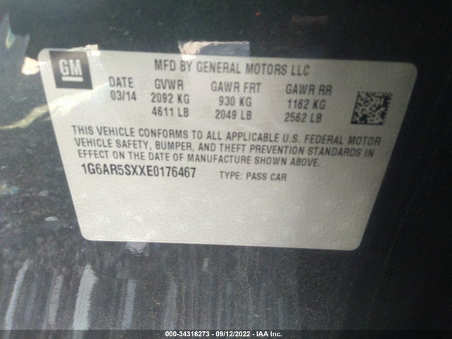 Cadillac Cts Sedan Luxury Rwd 2014 1G6AR5SXXE0176467 Image 10