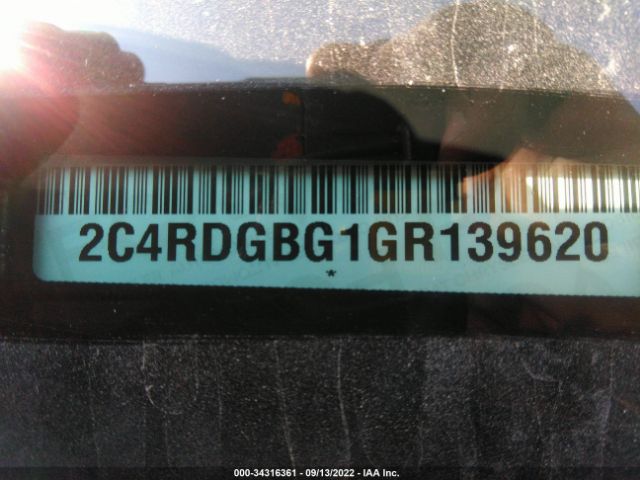 2C4RDGBG1GR139620 Dodge Grand Caravan Sxt