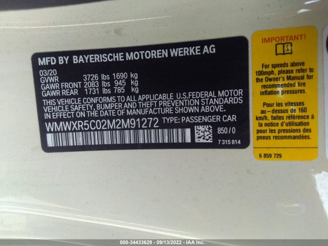 2021 Mini Hardtop, VIN: WMWXR5C02M2M91272