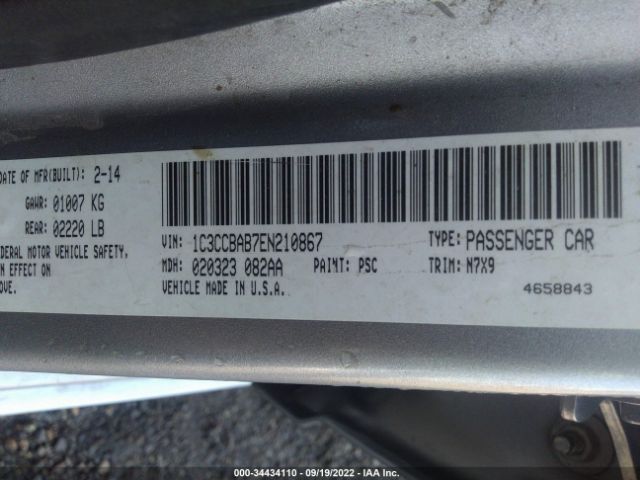 Chrysler 200 LX 2014 1C3CCBAB7EN210867 Image 9