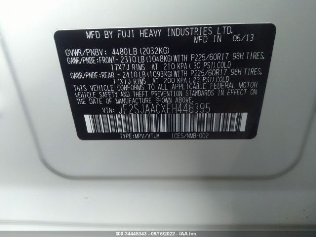 JF2SJAACXEH446395 Subaru Forester 2.5i