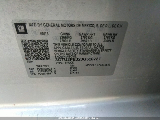 GMC Sierra 1500 Denali 2018 3GTU2PEJ2JG518727 Image 9