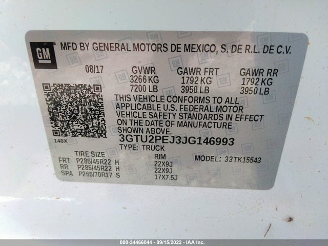 GMC Sierra 1500 Denali 2018 3GTU2PEJ3JG146993 Image 9