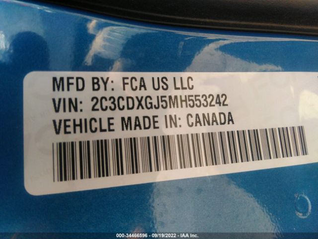 2C3CDXGJ5MH553242 Dodge Charger Scat Pack Widebody Rwd