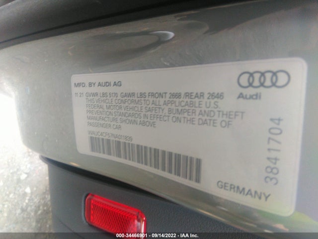 2022 Audi S5, VIN: WAUC4CF57NA011839