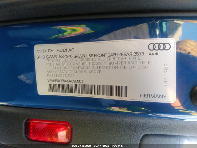 Audi A5 Sportback Premium Plus 2019 WAUENCF54KA050003 Image 9