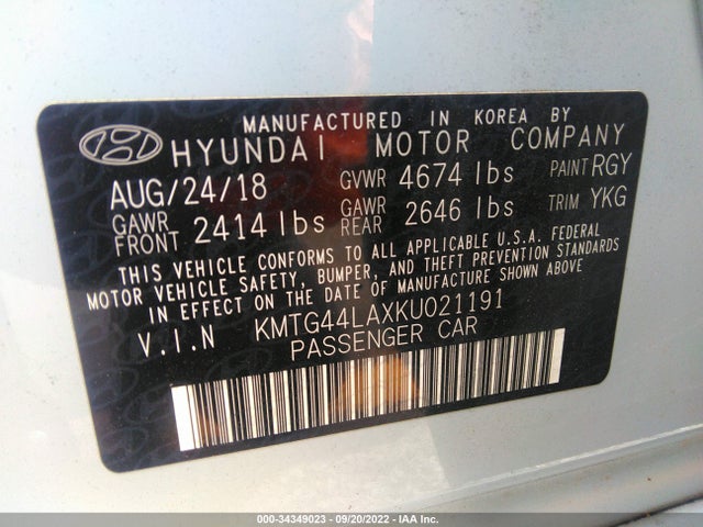 2019 Genesis G70, VIN: KMTG44LAXKU021191
