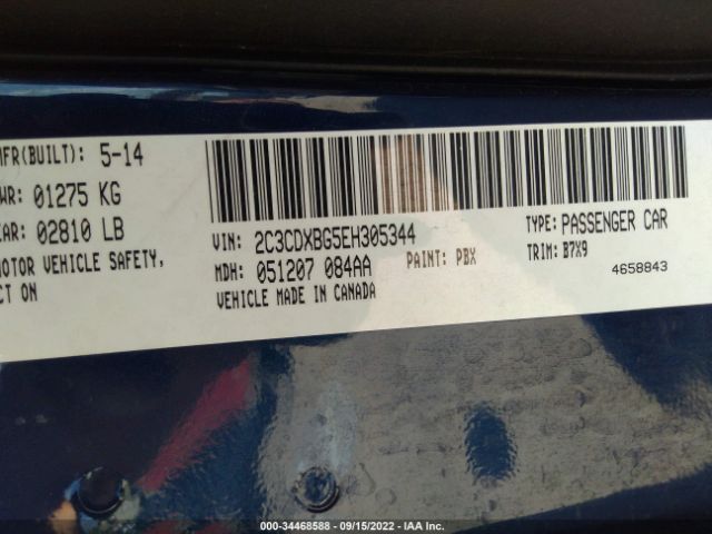 2C3CDXBG5EH305344 Dodge Charger Se
