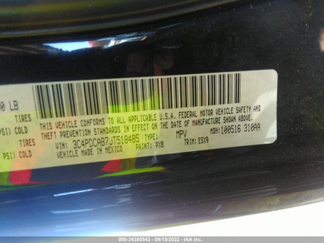 Dodge JOURNEY SE 2018 3C4PDCAB7JT518485 Image 9