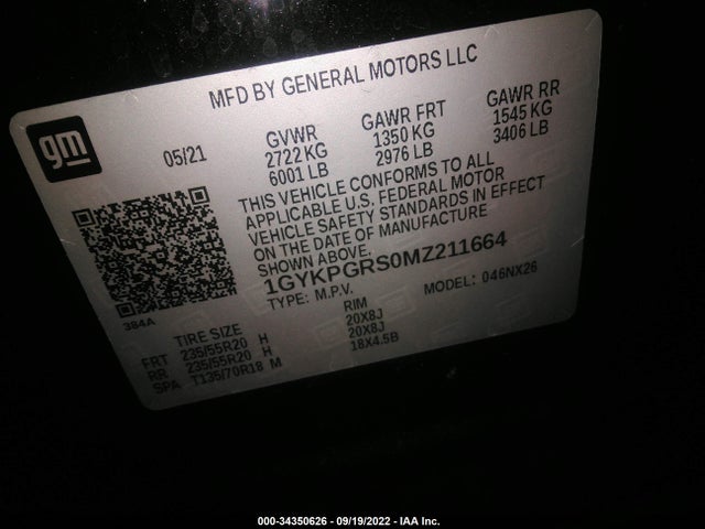 2021 Cadillac XT6, VIN: 1GYKPGRS0MZ211664
