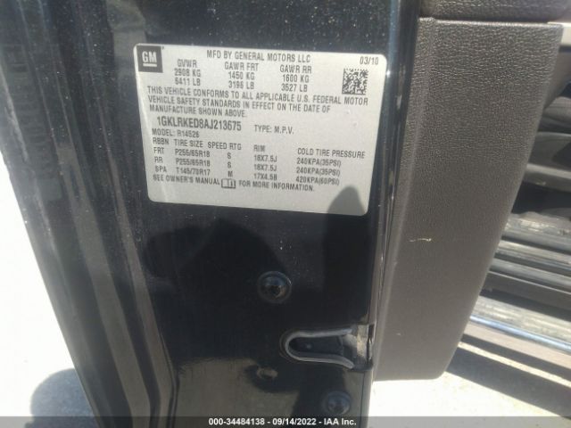 1GKLRKED8AJ213675 GMC ACADIA SL