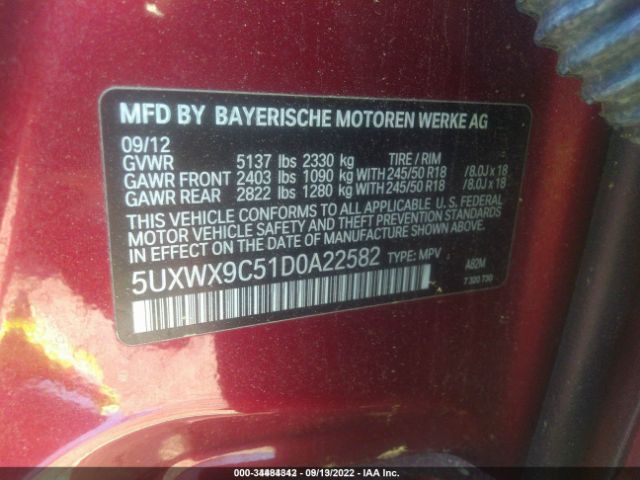 5UXWX9C51D0A22582 BMW X3 Xdrive28i