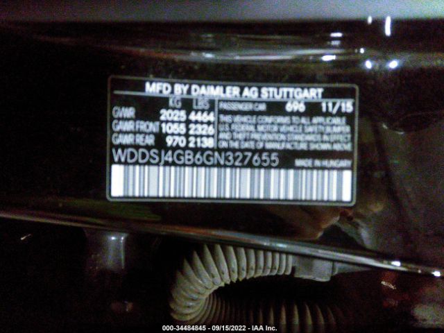 WDDSJ4GB6GN327655 Mercedes-Benz Cla Cla 250