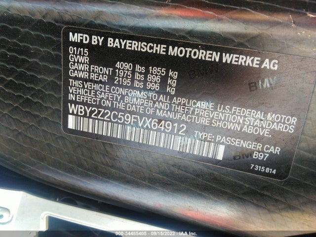 2015 BMW i8, VIN: WBY2Z2C59FVX64912