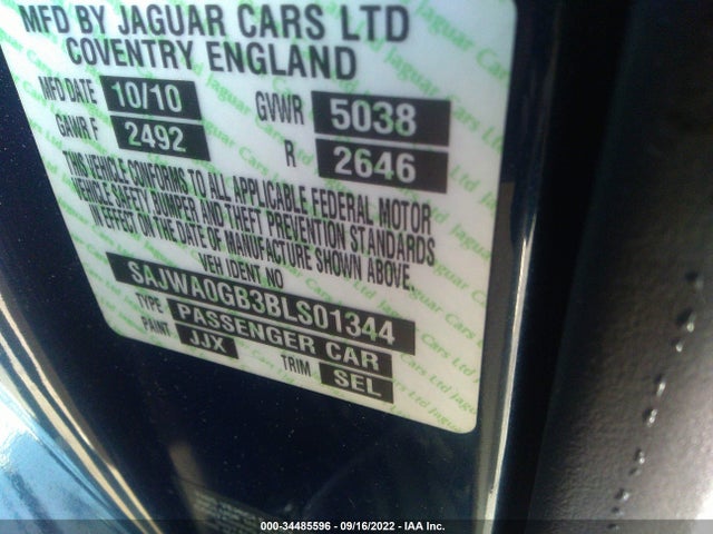 SAJWA0GB3BLS01344 Jaguar XF