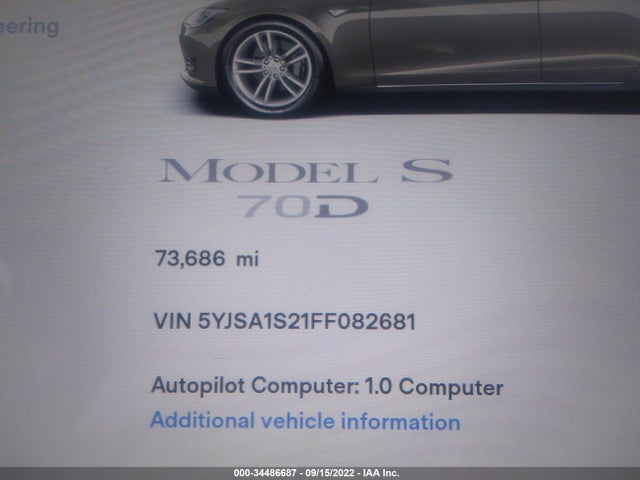 Tesla Model S 85d/70d/90d/p90d 2015 5YJSA1S21FF082681 Image 7