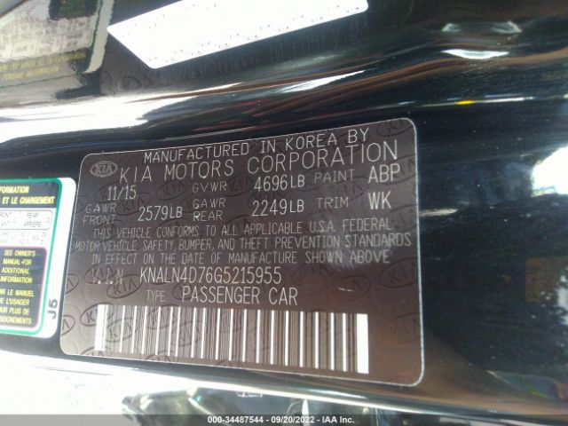 KNALN4D76G5215955 KIA Cadenza