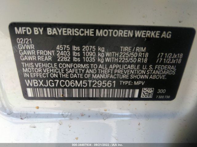 WBXJG7C06M5T29561 BMW X1 Sdrive28i