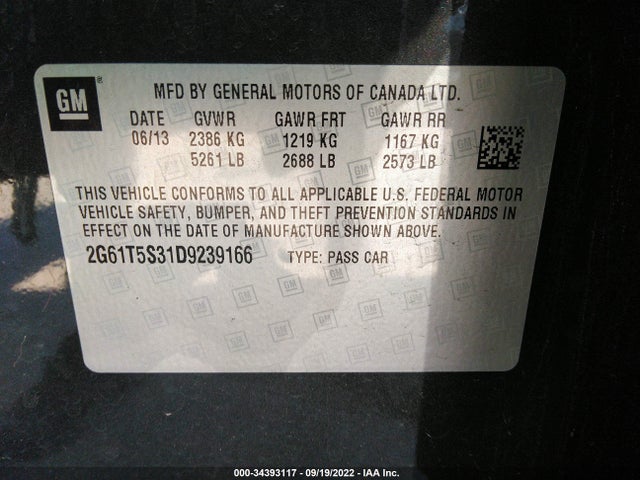 Cadillac Xts Premium 2013 2G61T5S31D9239166 Image 11