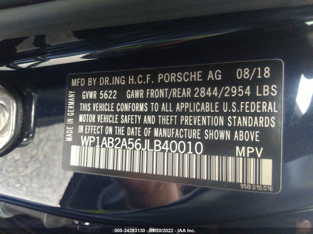 2018 Porsche Macan, VIN: WP1AB2A56JLB40010