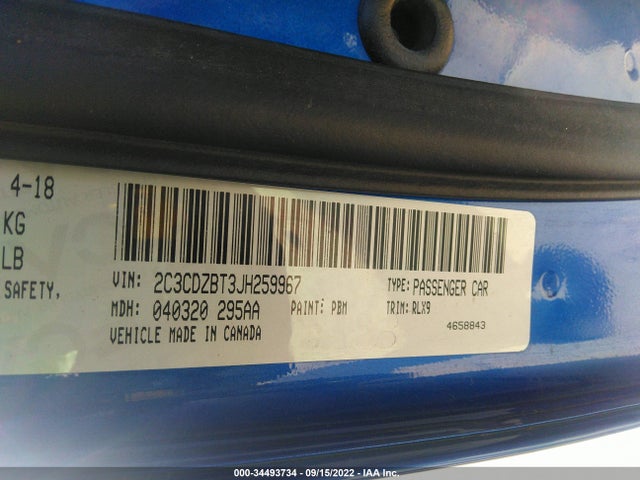 Dodge Challenger R/t Plus 2018 2C3CDZBT3JH259967 Image 9