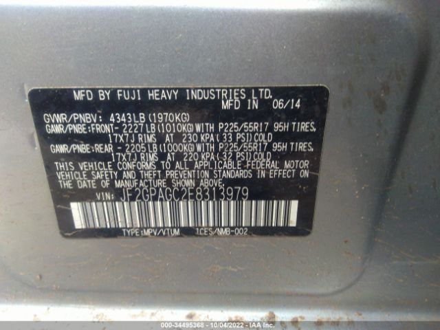 JF2GPAGC2E8313979 Subaru Xv Crosstrek Limited