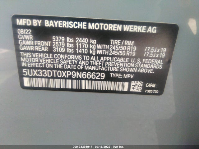 2023 BMW X4, VIN: 5UX33DT0XP9N66629