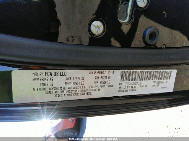 Dodge Challenger Sxt 2019 2C3CDZAGXKH574156 Image 9