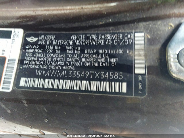 WMWML33549TX34585 Mini COOPER CLUBMAN