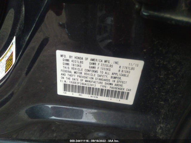Acura ILX 2016 19UDE2F39GA022813 Image 9